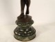 Bronze sculpture naked woman Eve snake Garden Eden Van Den Bossche XIXth