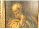 HST portrait painting Saint Jerome gilded wood frame XVIIth century