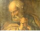 HST portrait painting Saint Jerome gilded wood frame XVIIth century