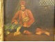 HST orientalist painting portrait young Arab boy golden frame XIXth century
