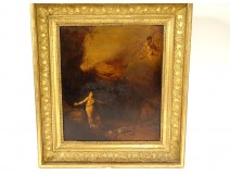 HSP religious painting Sainte Marie-Madeleine penitent desert XVIIth century