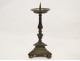 Picnic candle candlestick bronze tripod torch 17th
