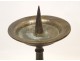 Picnic candle candlestick bronze tripod torch 17th