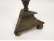 Picnic candle candlestick bronze tripod torch 17th