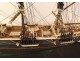 Painted wooden boat model Trois-Mâts ship Desaix late 19th 20th century collection