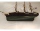 Painted wooden boat model Trois-Mâts ship Desaix late 19th 20th century collection