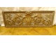 Large decorative panel carved polychrome gilded oak acanthus XVIII