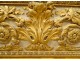 Large decorative panel carved polychrome gilded oak acanthus XVIII