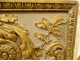 Large decorative panel carved polychrome gilded oak acanthus XVIII