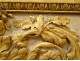 Large decorative panel carved polychrome gilded oak acanthus XVIII