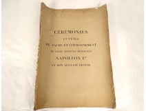 Cérémonies fêtes sacre couronnement Napoléon Ier gravures Paris Bance 1806