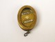 Reliquraire oval pendant gold metal Montfort ossibus 19th