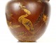 Large ceramic vase Toul Bellevue Auguste Majorelle Japanese herons 19th century