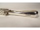 Russian solid silver asparagus tongs Moscow 1879 243gr monogram 19th century