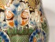 Vase faïence émaillée polychrome Thoune Suisse fleurs feuillage XIXè siècle