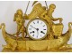 Pendulum Travel Love Time swans gilded bronze att. Boizot I Empire 19th