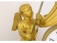 Pendulum Travel Love Time swans gilded bronze att. Boizot I Empire 19th