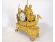 Pendulum Travel Love Time swans gilded bronze att. Boizot I Empire 19th