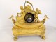 Pendulum Travel Love Time swans gilded bronze att. Boizot I Empire 19th