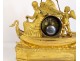 Pendulum Travel Love Time swans gilded bronze att. Boizot I Empire 19th