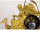 Pendulum Travel Love Time swans gilded bronze att. Boizot I Empire 19th