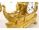 Pendulum Travel Love Time swans gilded bronze att. Boizot I Empire 19th