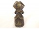 Clochette de table bronze ciselé femme Moyen-Age XIXème siècle