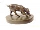 Encrier bronze chien de chasse lièvre sculpture XIXème siècle