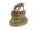 Encrier bronze chien de chasse lièvre sculpture XIXème siècle