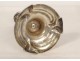 Regency silvered bronze candlestick with foliage and flowers, 18th century