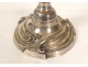 Regency silvered bronze candlestick with foliage and flowers, 18th century
