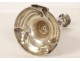 Regency silvered bronze candlestick with foliage and flowers, 18th century