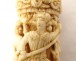 Etui cylindrique à message ivoire sculpté personnages Haute Epoque XVIème