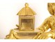 Pendule Louis XVI Lanterne Magique enfants bronze doré marbre Roque XVIIIè