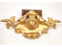 Element decorative foliage gilt medallion 19th