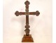 Cross embossed copper cherubs procession Jesus Virgin Mary 17th