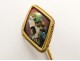 Hairpin gold tie Enamels of Limoges 19th