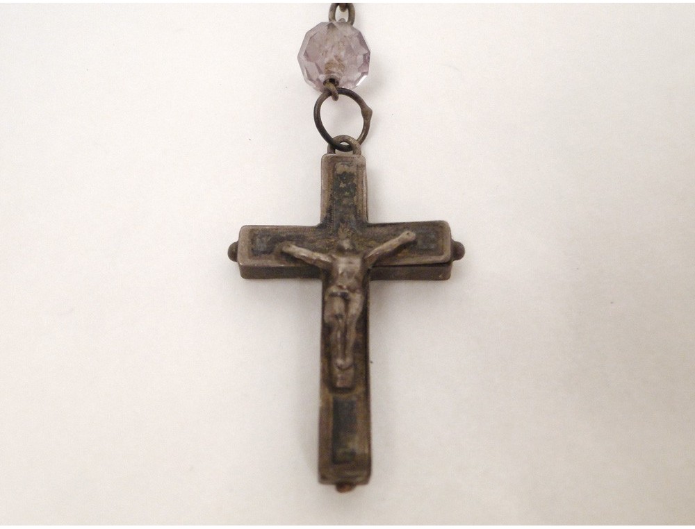 Coral Rosary Crucifix Christ 19th