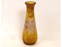Molten glass vase by Emile Gallé, Art Nouveau, nineteenth