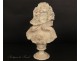 Alabaster bust sculpture girl Cipriani Art Nouveau 19th