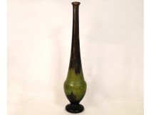 Large Vase Daum Nancy glass paste, 66 cm, Art Nouveau, nineteenth