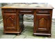 Louis XV desk coffered solid birch leather gilt iron 20th