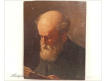 HSP Painting Portrait Old Man Eugène Forel 20th