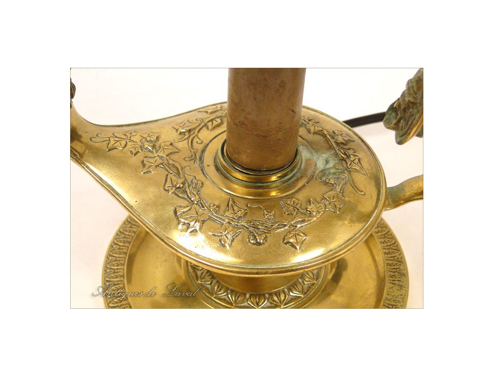 Lamp kettle Empire gilt bronze oil lamp 20th