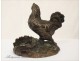 Bronze Sculpture Rooster Rat and 19th