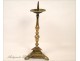 Picnic bronze candlestick candle Haute Epoque 16th