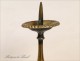 Picnic bronze candlestick candle Haute Epoque 16th