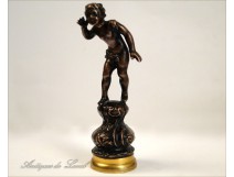 Seal bronze stamp Love Cherub Putti 19th