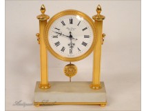 Clock gilt bronze columns Hour Lavigne Paris 20e