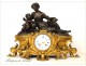 Bronze clock, Woman and Cherub, Charpentier, Louis XV, XIX